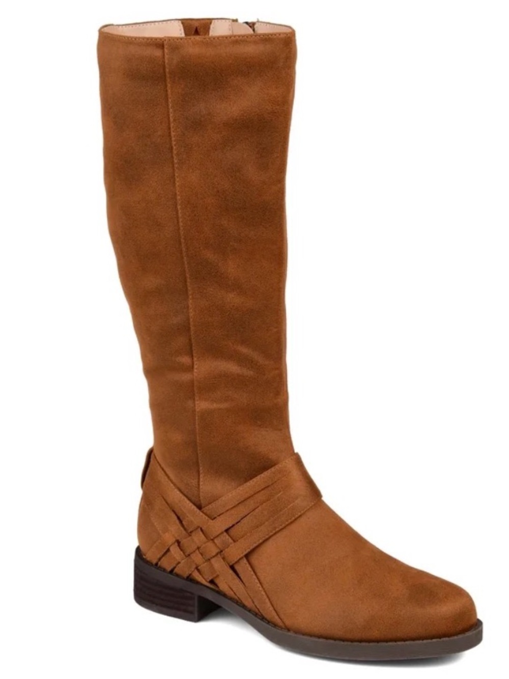 Journeys Women's Tall Brown Suede-Style Riding Boots - NwOT Casual WC 5.5 n